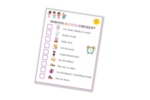 toddler morning checklist