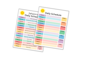 Toddler Schedule Chart 